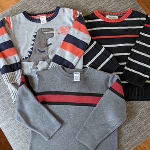 Boy knit sweaters, 4T, set of 3
